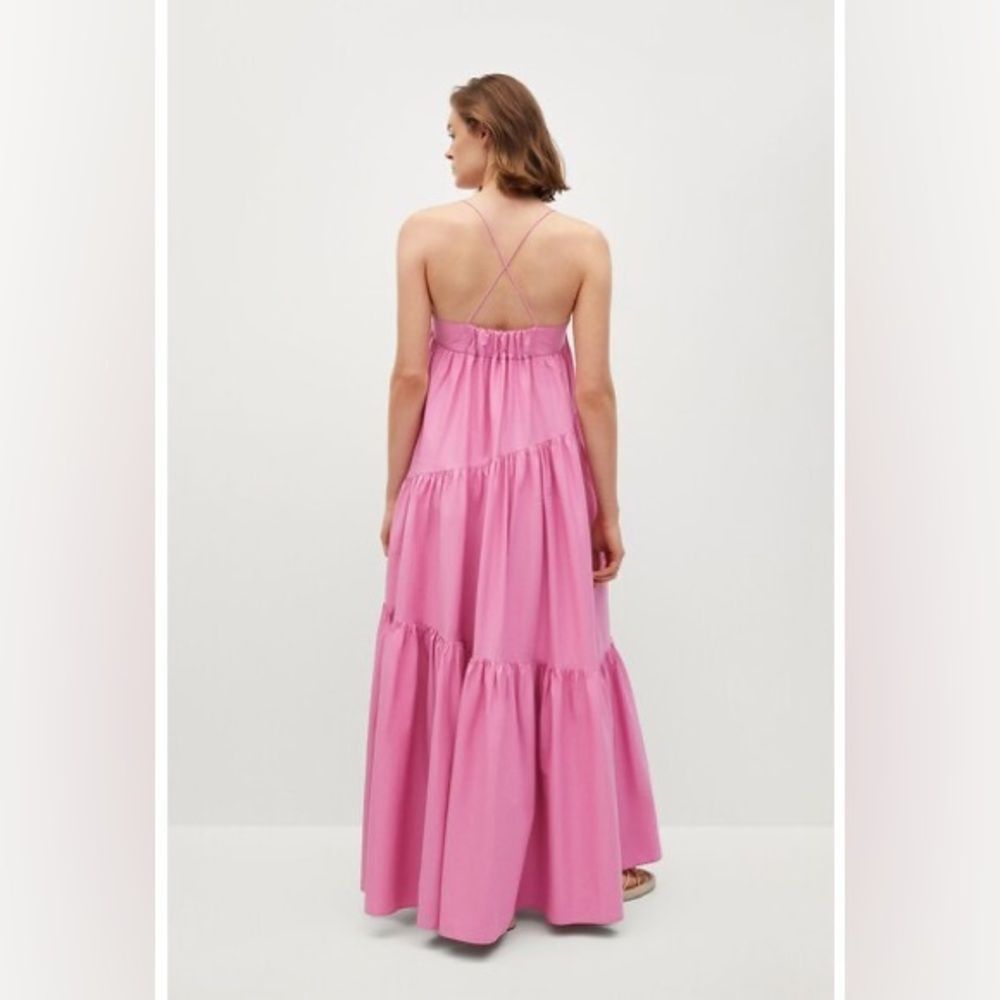 Mango Voluminous Maxi Ruffled Printed Dress - Picture 4 of 7